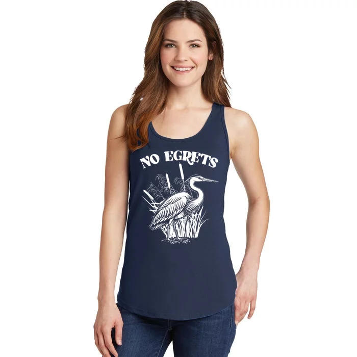 Funny No Egrets No Regrets Bird Pun Ladies Essential Tank