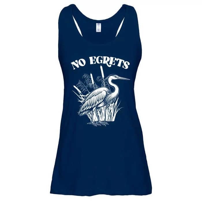 Funny No Egrets No Regrets Bird Pun Ladies Essential Flowy Tank