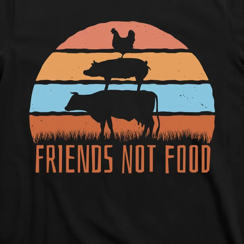 Friends Not Food Animal Lover Vegan T-Shirt