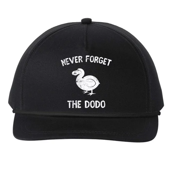 Funny Never Forget The Dodo Bird Extinct Birdwatcher Gift Cool Gift Snapback Five-Panel Rope Hat