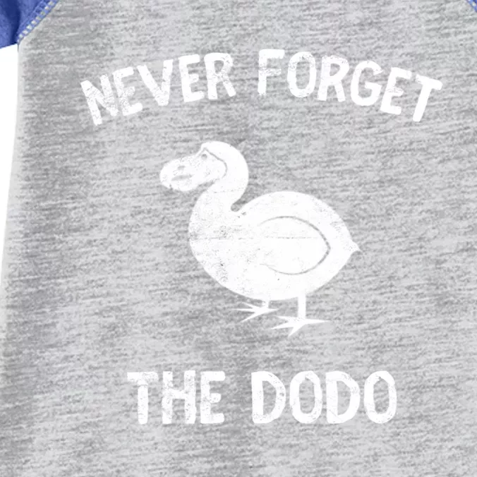 Funny Never Forget The Dodo Bird Extinct Birdwatcher Gift Cool Gift Infant Baby Jersey Bodysuit