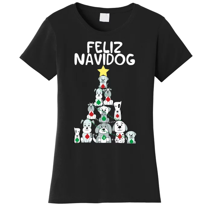 Feliz Navidog Feliz Navidad Christmas For Dog Lovers Women's T-Shirt