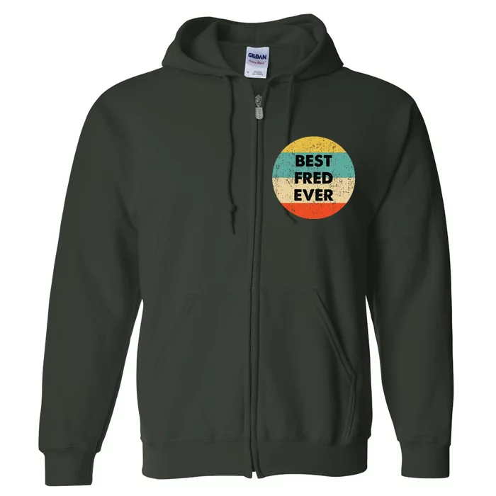 Fred Name Full Zip Hoodie