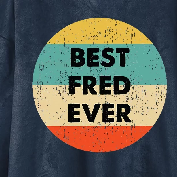 Fred Name Hooded Wearable Blanket