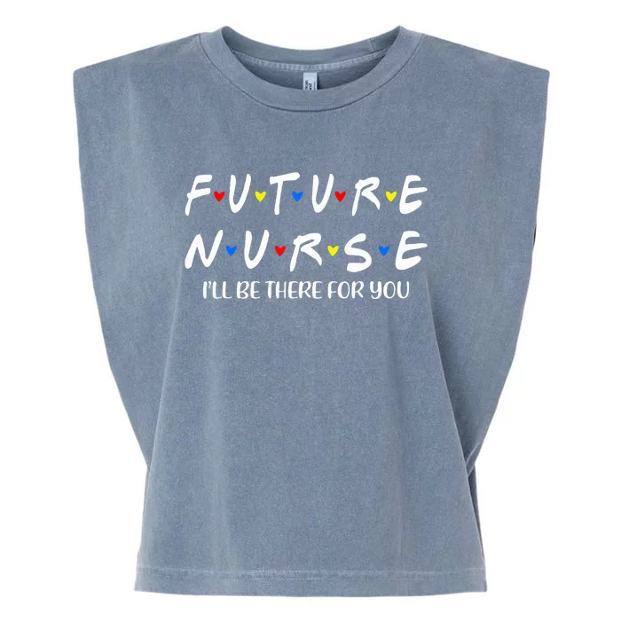 Future Nurse Funny Nursing Student Nurse School In Progress Garment-Dyed Women's Muscle Tee