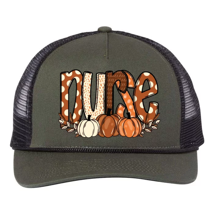 Fall Nurse Retro Rope Trucker Hat Cap