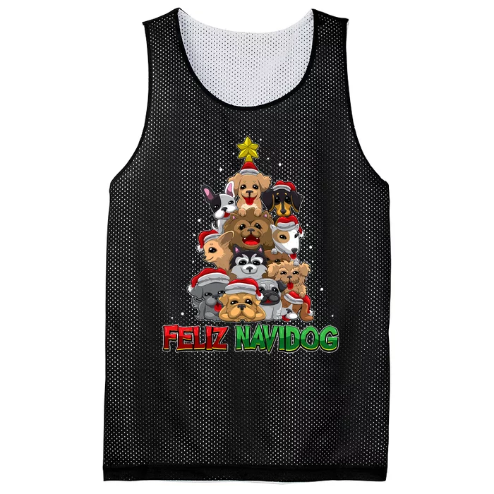 Feliz Navidog Feliz Navidad Christmas For Dog Lovers Mesh Reversible Basketball Jersey Tank