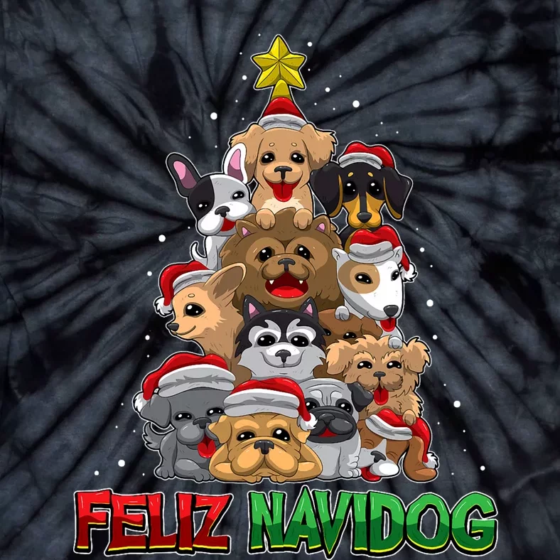 Feliz Navidog Feliz Navidad Christmas For Dog Lovers Tie-Dye T-Shirt