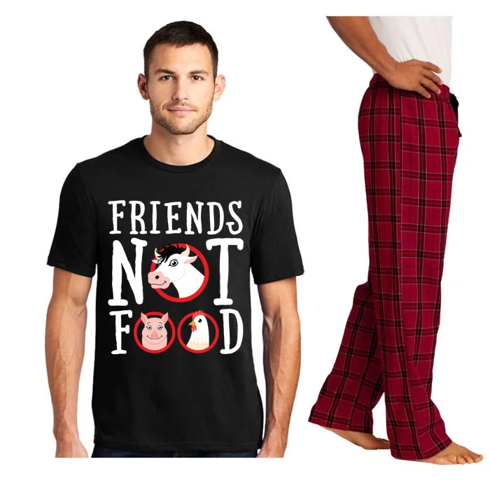 Friends Not Food Gift Vegan Animal Love Veganism Gift Pajama Set