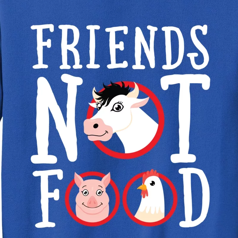 Friends Not Food Gift Vegan Animal Love Veganism Gift Sweatshirt