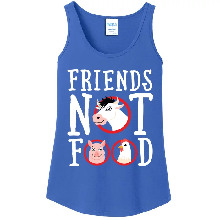 Friends Not Food Gift Vegan Animal Love Veganism Gift Ladies Essential Tank