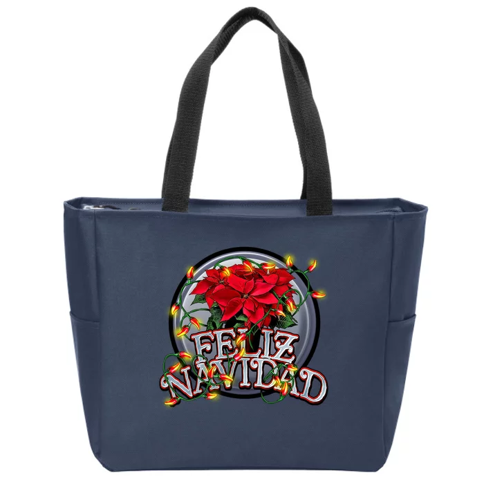 Feliz Navidad Zip Tote Bag