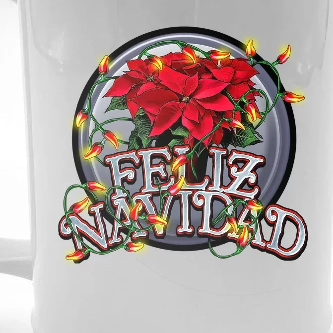 Feliz Navidad Front & Back Beer Stein