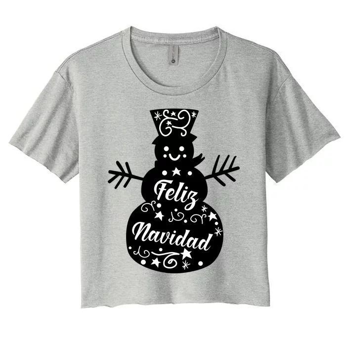 Feliz Navidad Women's Crop Top Tee