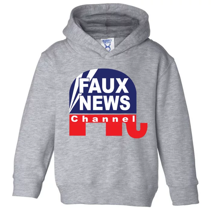 Fake News Faux News Anti Trump Toddler Hoodie