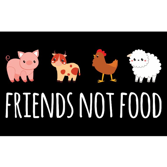 Friends Not Food Vegetarian Vegan Bumper Sticker