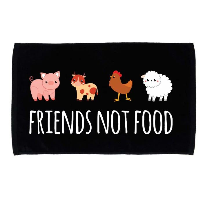 Friends Not Food Vegetarian Vegan Microfiber Hand Towel