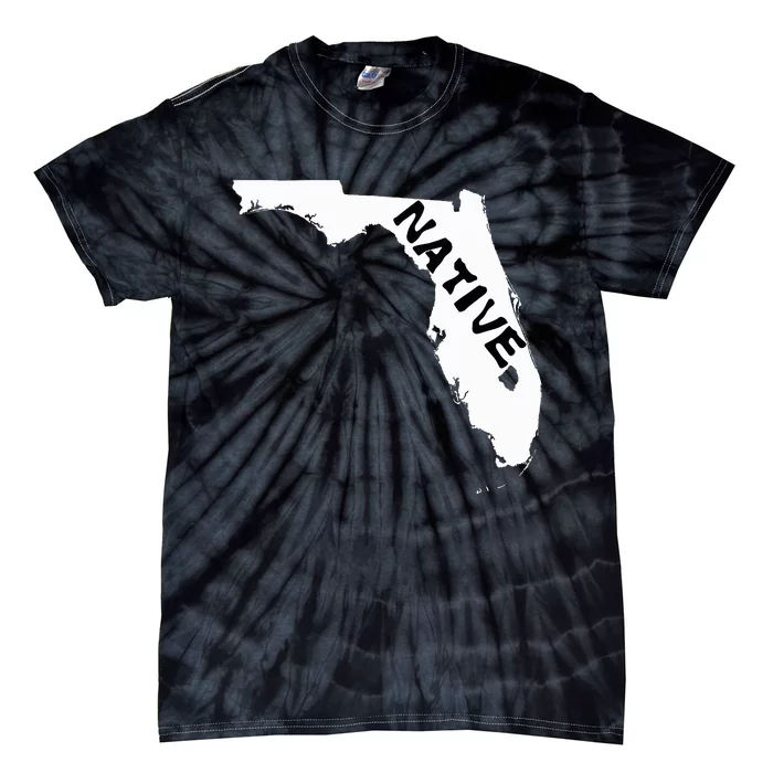 Florida Native For Strong State Proud Local Inhabitants Tie-Dye T-Shirt