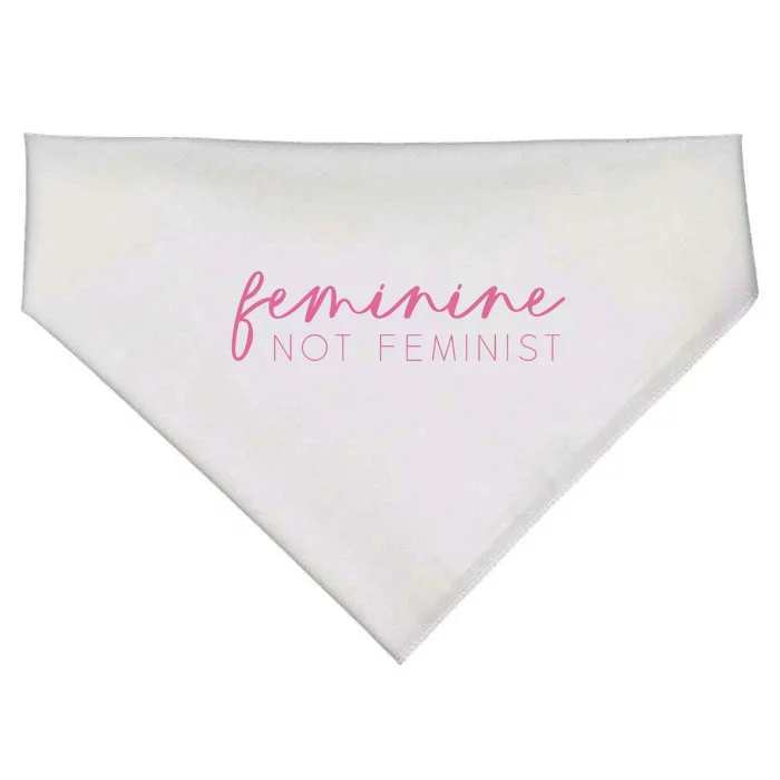 Feminine Not Feminist Conservative Christian USA-Made Doggie Bandana