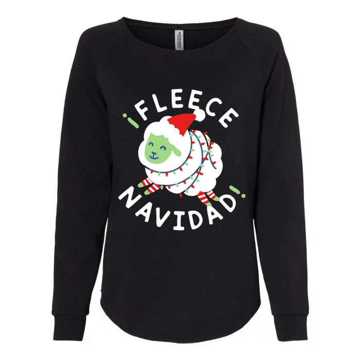 ¡Fleece Navidad Funny Christmas Womens California Wash Sweatshirt