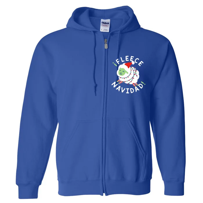 ¡Fleece Navidad Funny Christmas Full Zip Hoodie