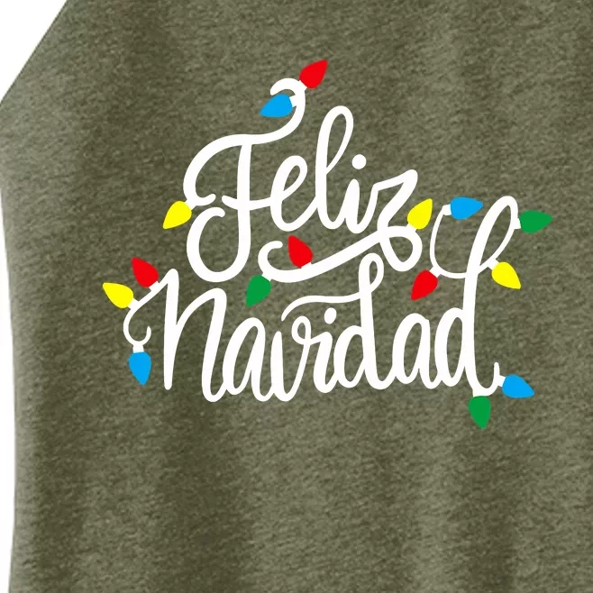 Feliz Navidad Funny Christmas Light Family Group Women’s Perfect Tri Rocker Tank