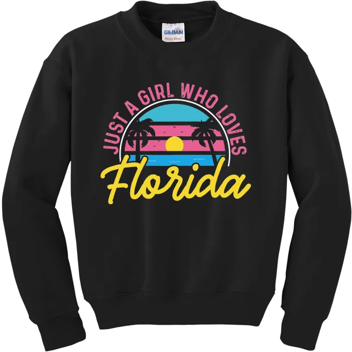 Floridian Native Florida Just A Who Loves Florida Kids Sweatshirt