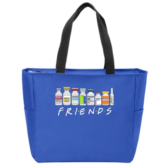 Funny Nurse Friends Icu Propofol Crna Icu Critical Care Gift Zip Tote Bag