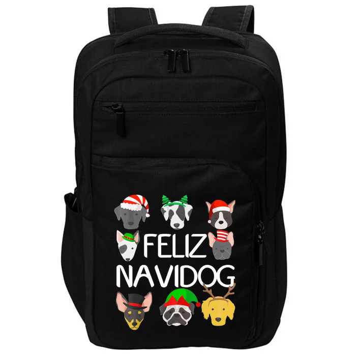 Feliz Navidog Feliz Navidad Christmas For Dog Lovers Impact Tech Backpack