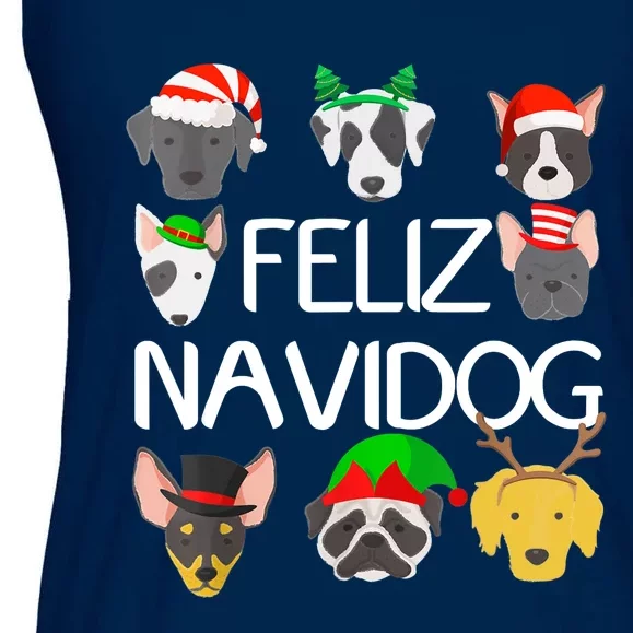 Feliz Navidog Feliz Navidad Christmas For Dog Lovers Ladies Essential Flowy Tank