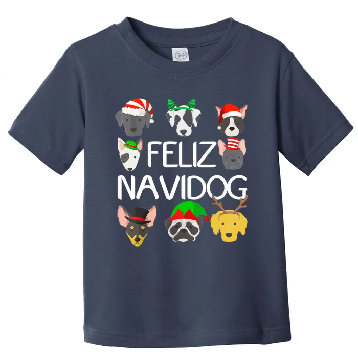 Feliz Navidog Feliz Navidad Christmas For Dog Lovers Toddler T-Shirt