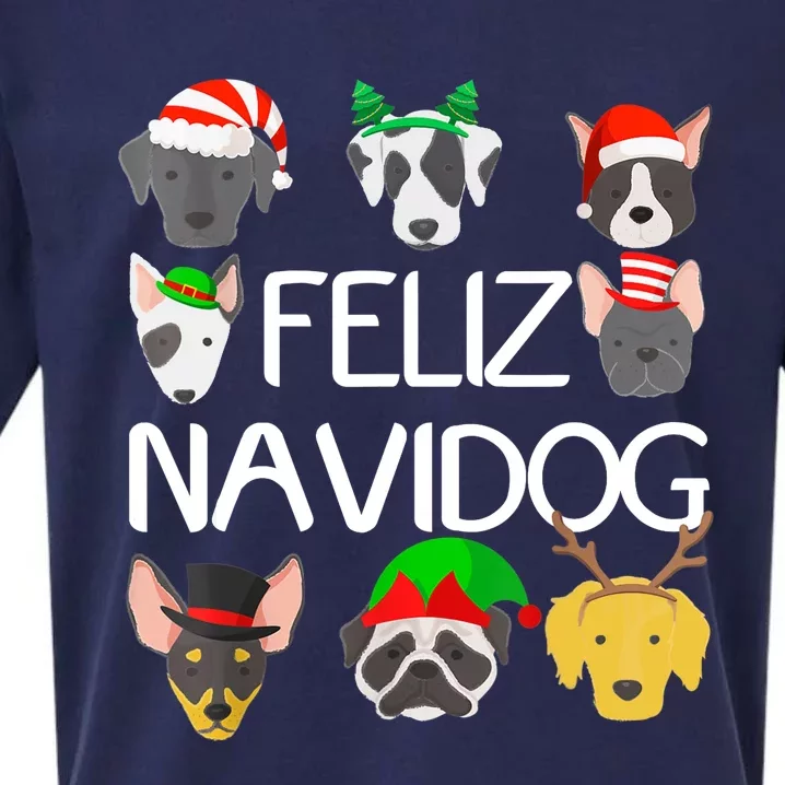 Feliz Navidog Feliz Navidad Christmas For Dog Lovers Sueded Cloud Jersey T-Shirt