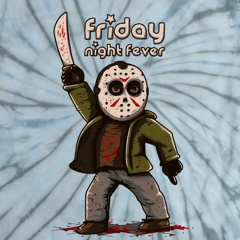 Friday Night Fever Horror Character Halloween Jason Tie-Dye T-Shirt