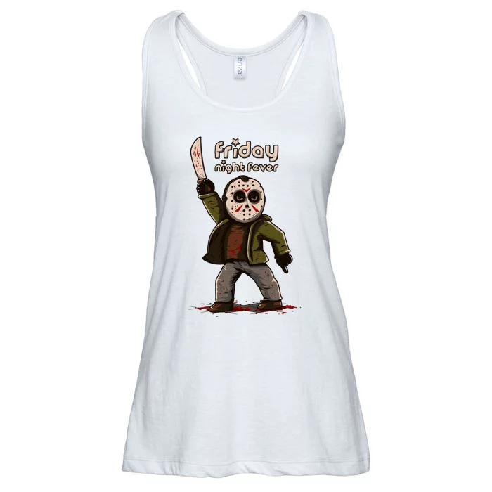 Friday Night Fever Horror Character Halloween Jason Ladies Essential Flowy Tank