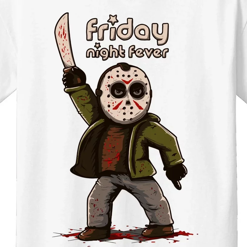 Friday Night Fever Horror Character Halloween Jason Kids T-Shirt