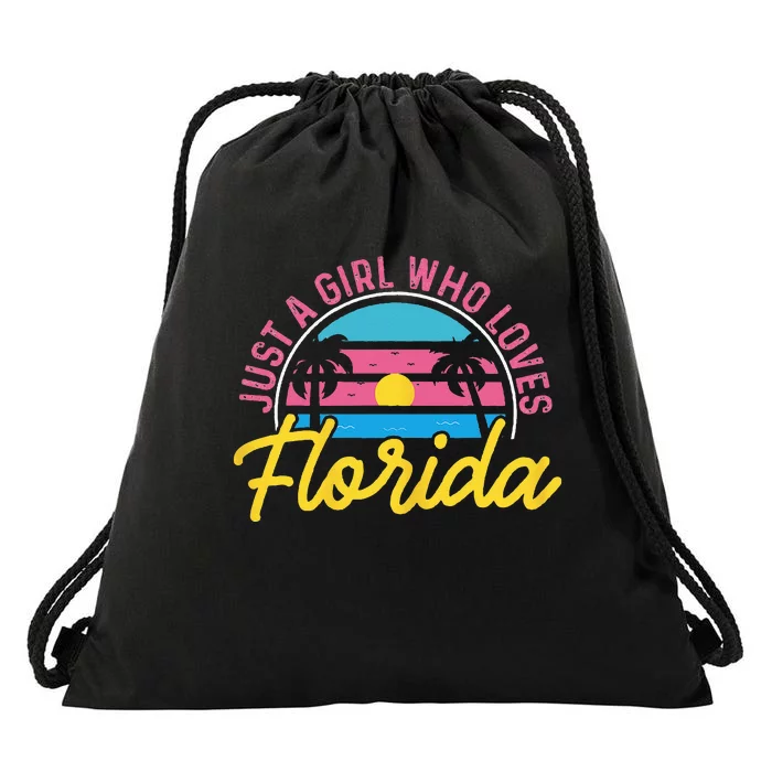 Floridian Native Florida Just A Who Loves Florida Drawstring Bag