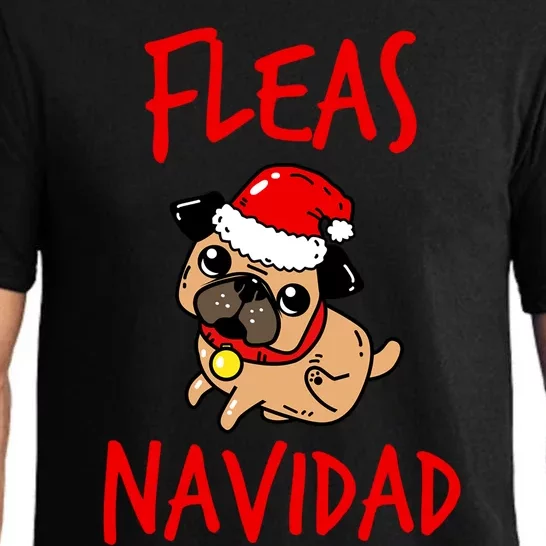 Fleas Navidad Funny Pug Christmas Gift Funny Gift Pajama Set