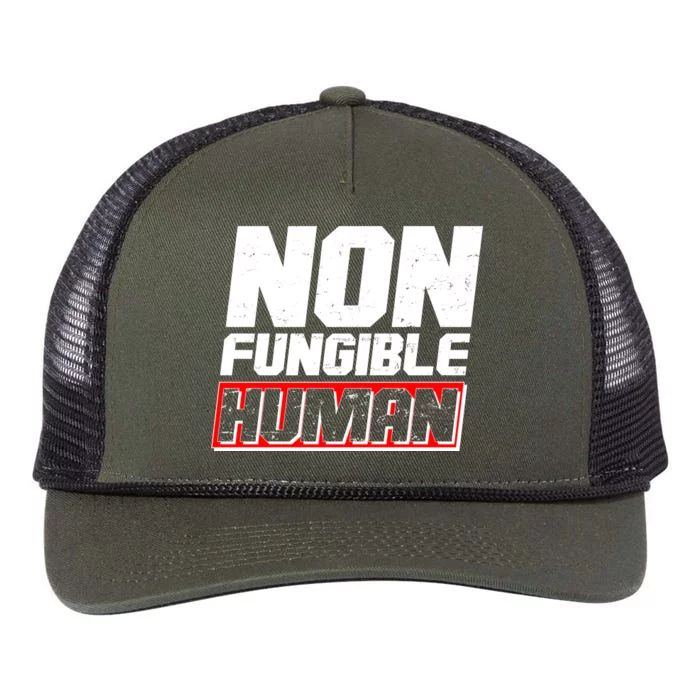 Funny Non Fungible Human NFT Retro Rope Trucker Hat Cap