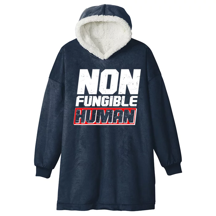 Funny Non Fungible Human NFT Hooded Wearable Blanket