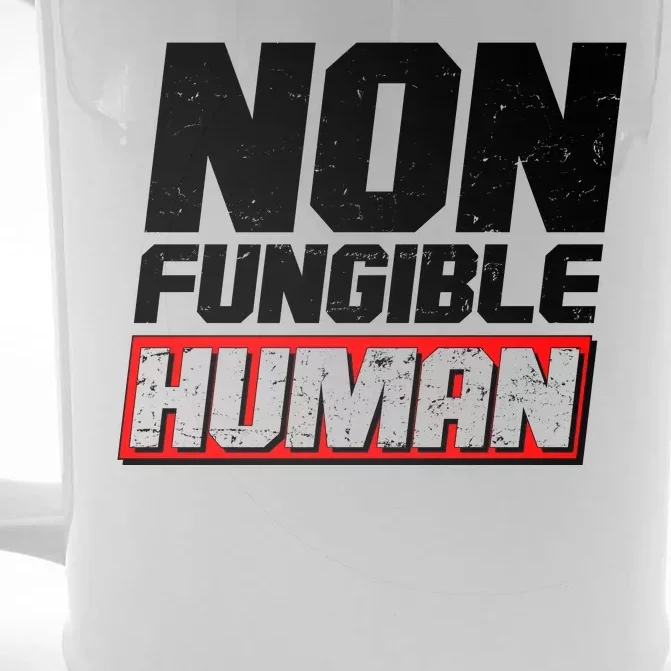 Funny Non Fungible Human NFT Front & Back Beer Stein