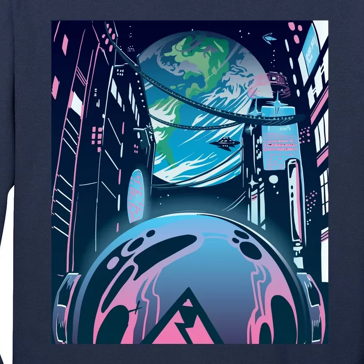 Futuristic Neon Future Tall Long Sleeve T-Shirt