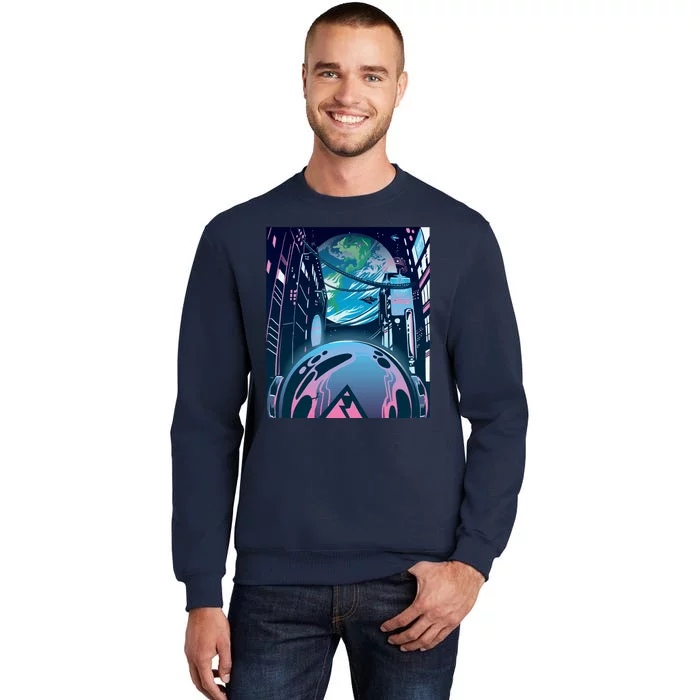 Futuristic Neon Future Tall Sweatshirt