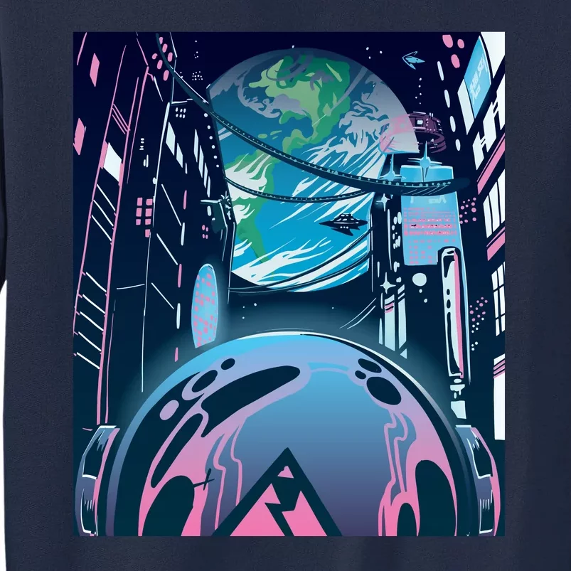 Futuristic Neon Future Tall Sweatshirt