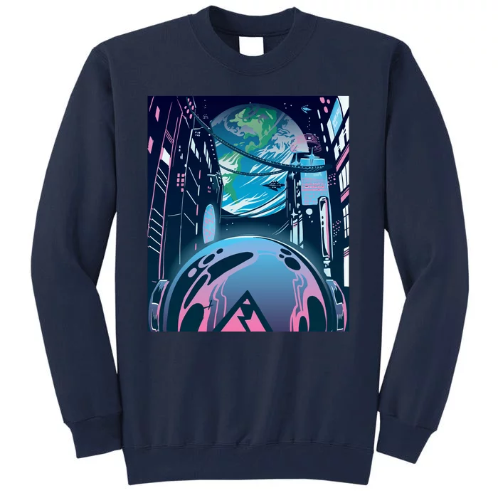 Futuristic Neon Future Tall Sweatshirt