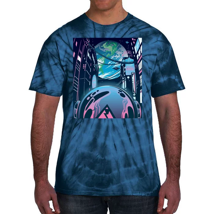 Futuristic Neon Future Tie-Dye T-Shirt