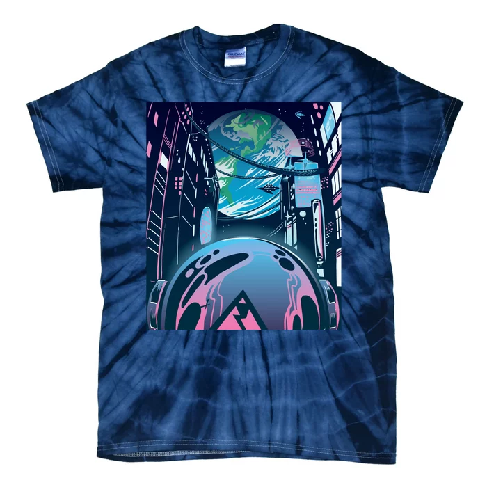 Futuristic Neon Future Tie-Dye T-Shirt