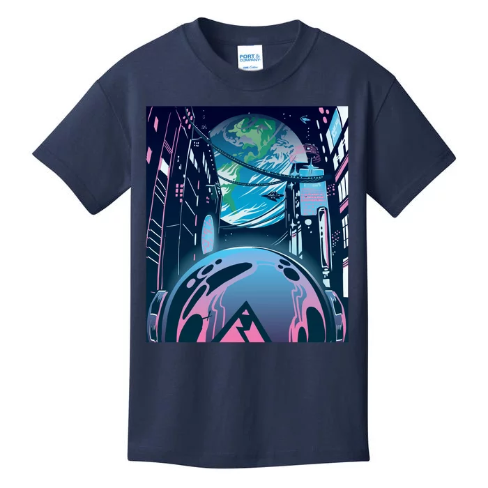 Futuristic Neon Future Kids T-Shirt