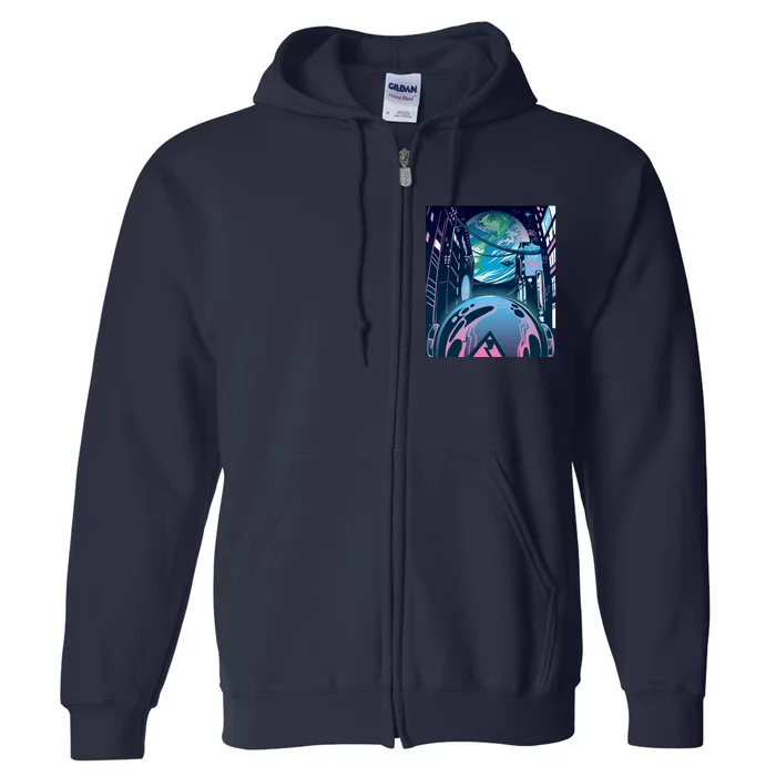 Futuristic Neon Future Full Zip Hoodie