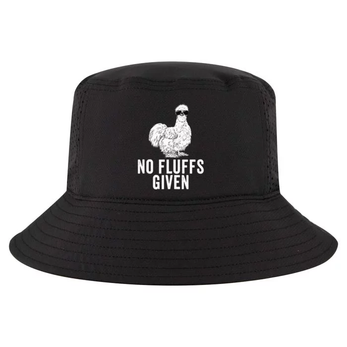 Funny No Fluffs Given Silkie Chicken Mom Farmer Dad Cool Comfort Performance Bucket Hat