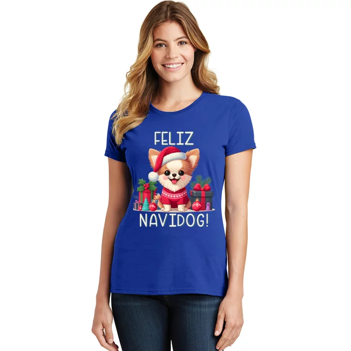 Feliz Navidog Funny Chihuahua Christmas Gift Women's T-Shirt